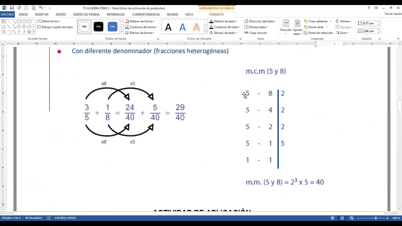 ALGEBRA PRIM 2 VACACIONAL 20 01 26