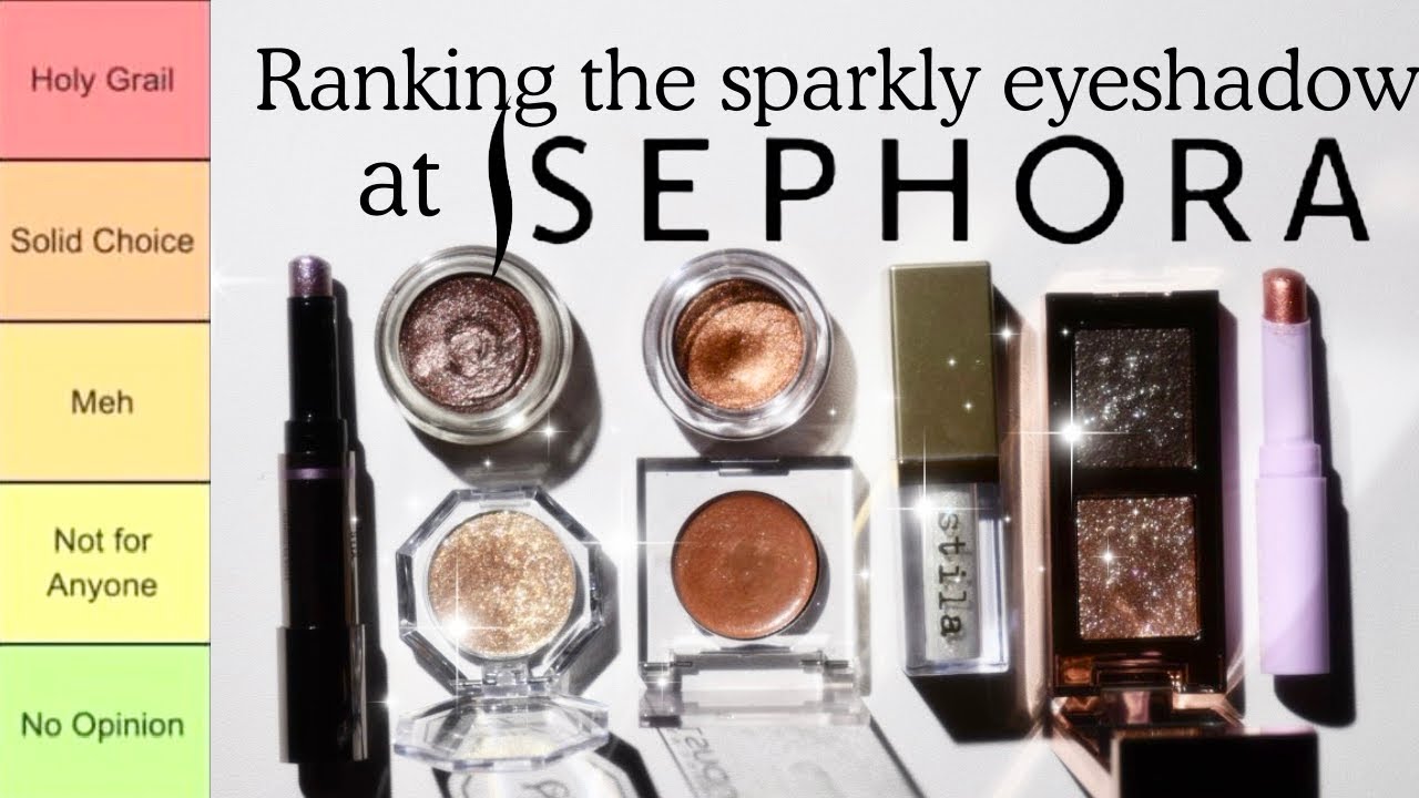 Ranking all the bestselling sparkly eyeshadows at Sephora! Let&rsquo;s swatch, demo, and discuss!