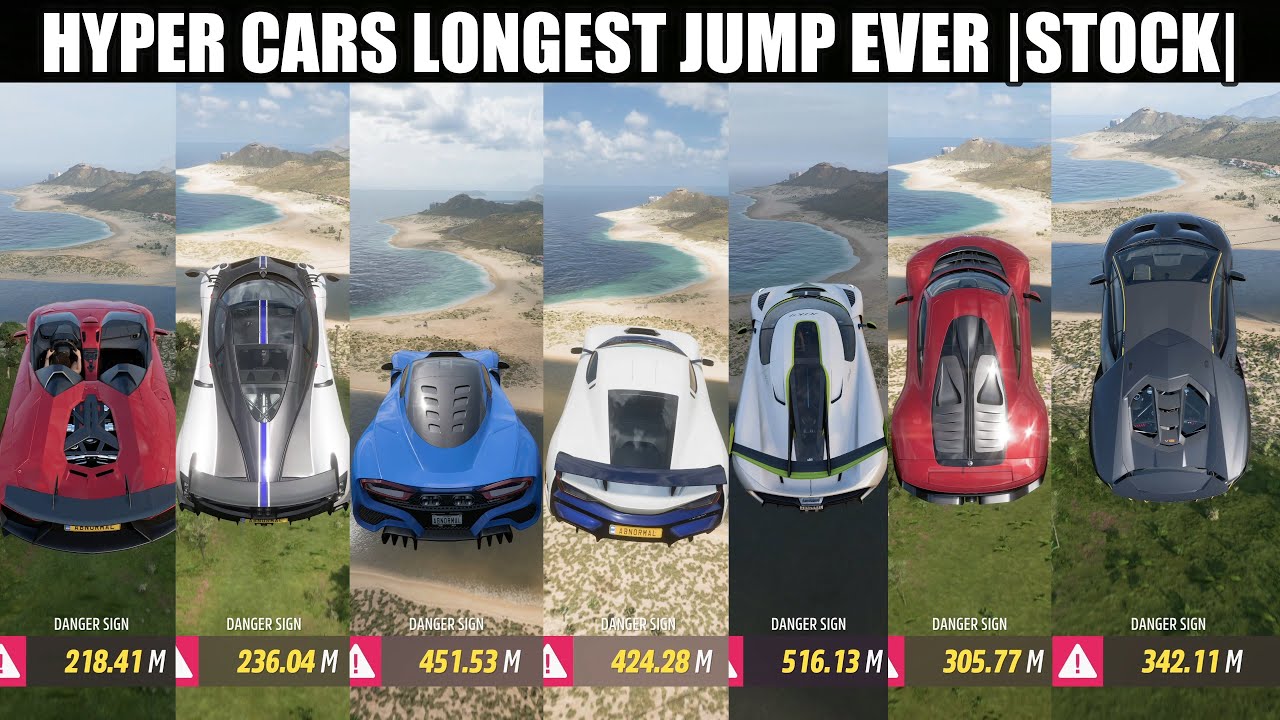 Forza Horizon 5 || All Hyper Cars Longest Jump Ever |Stock| Did Jesko Win Again ? Hyper Cars Jump