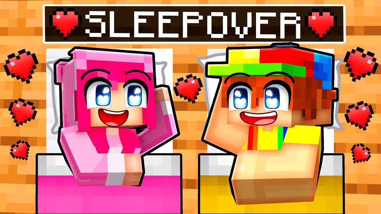 Johnny and Daisy SLEEPOVER in Minecraft!