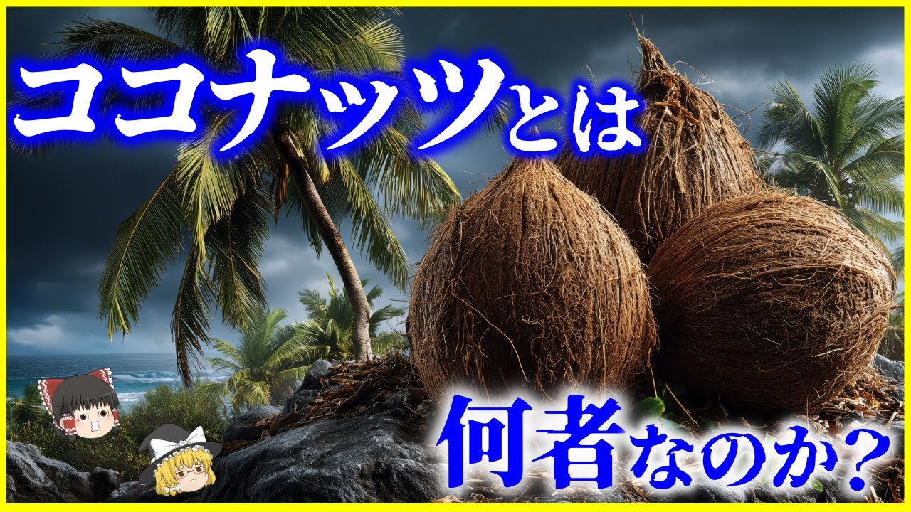 【ゆっくり解説】種子であり果実でありナッツ!?「ココナッツ」とは何者なのか？を解説/ココナッツが海を越える驚異の繁殖戦略…落ちているココナッツを食べてはいけない理由