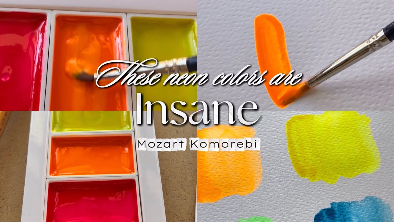 These Neon Watercolors Are INSANELY Bright… | Swatch Test