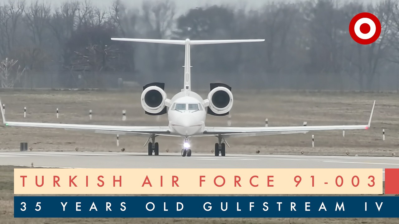 [4K] Turkish Air Force Gulfstream IV 91-003 | Steadfast Dart | NATO Summit Hannover 20.02.26