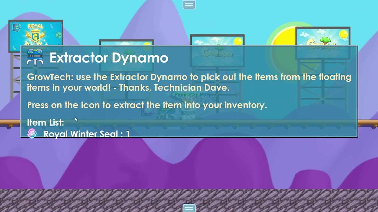 growtopia how to take winter seal in inventory!