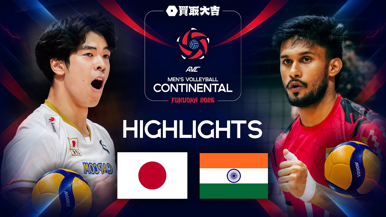 Japan 🇯🇵 vs. India 🇮🇳 - Quarter Final | AVC Men's Continental Championships 2026 | Highlights