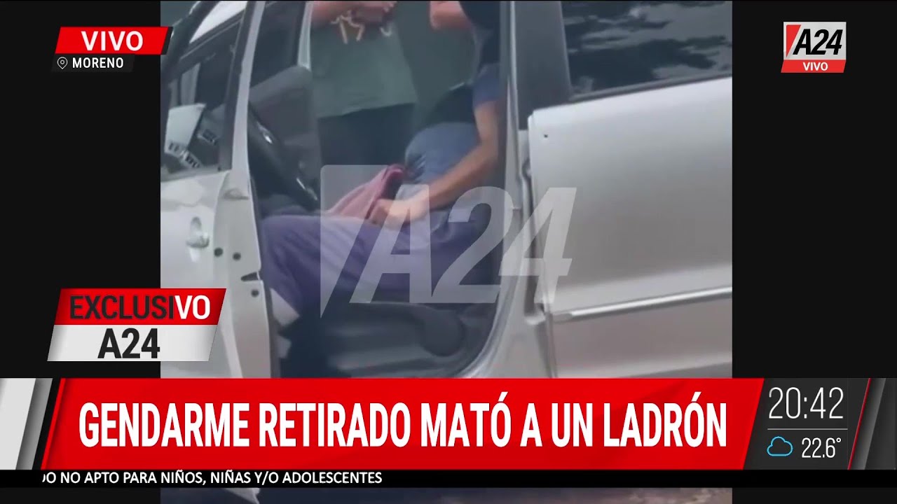 🚨UN GENDARME RETIRADO MATÓ A UN LADRÓN EN MORENO