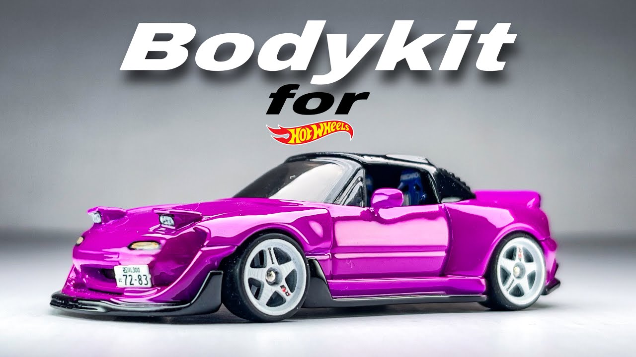 Plug n play super cool Bodykit for Mazda Miata mx5 for better aerodynamic Hotwheels Custom