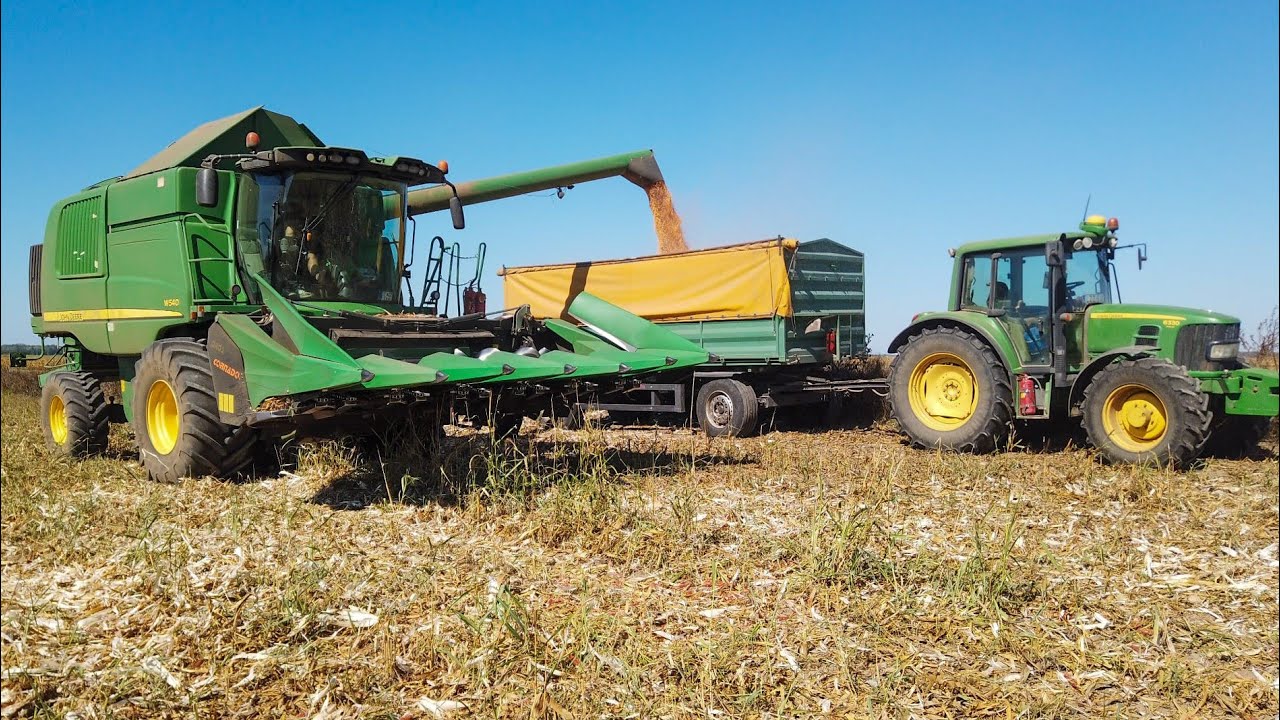 Kukorica aratás 2025 [John Deere W540+Oros Cornado, John Deere 6330]