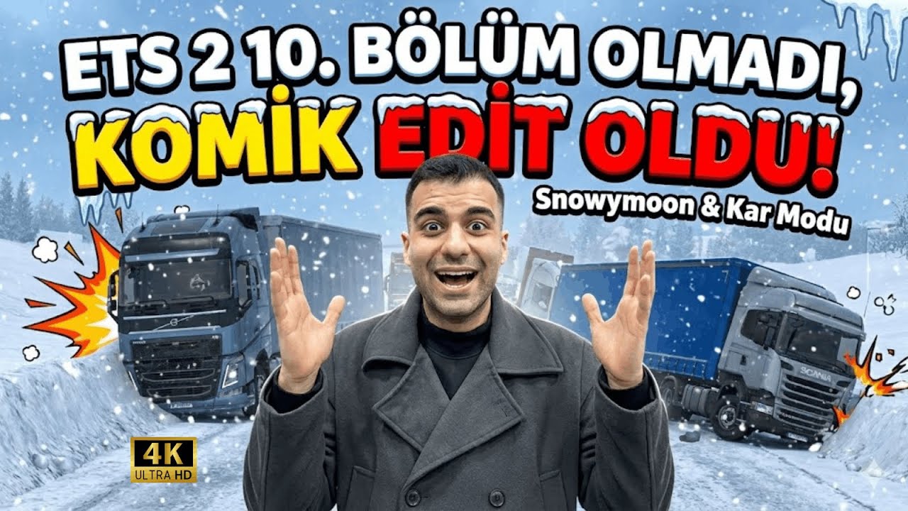 BUZ PİSTİ Mİ OTOBAN MI BELLİ DEĞİL! 😂 | ETS 2 EN KOMİK KAZA MONTAJI (SNOWYMOON FARKI)