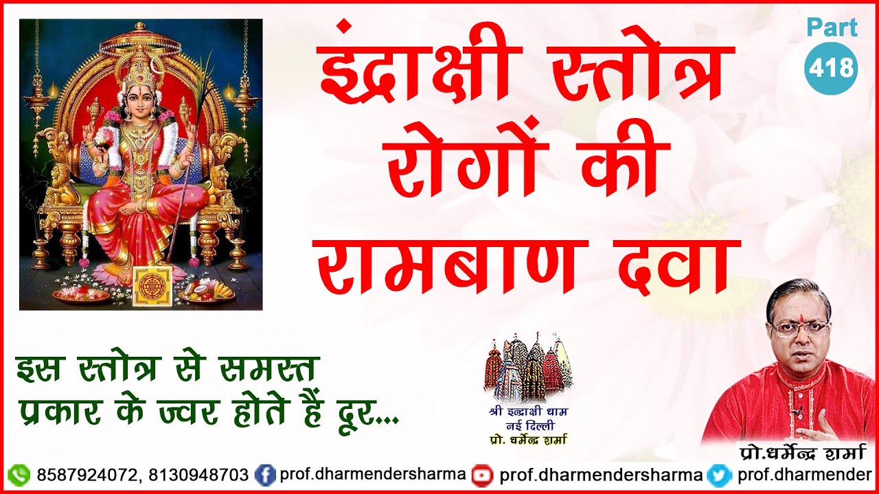 माँ इंद्राक्षी का यह स्त्रोत है सब रोगों की रामबाण दवा- प्रो॰ धर्मेन्द्र शर्मा