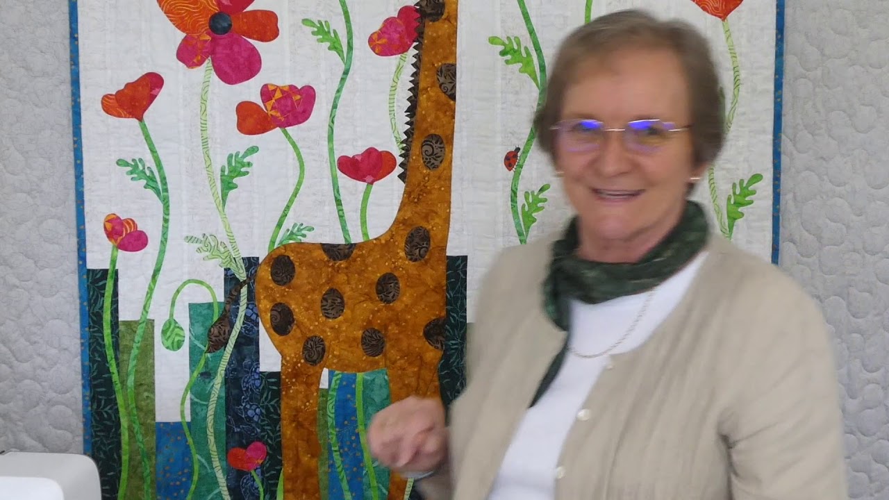 In the Poppy Forest - Free motion applique and stitching