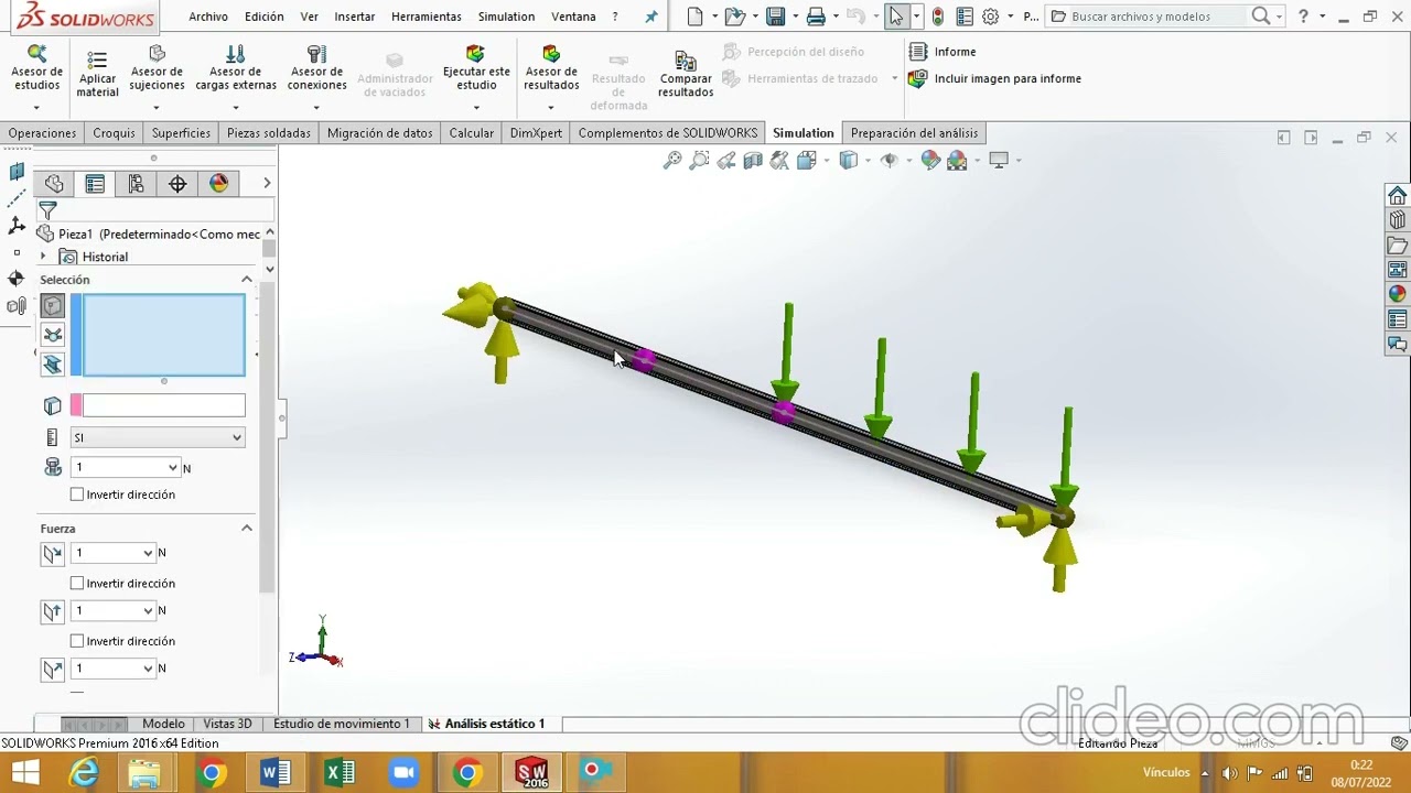 Practica 4 Analisis de Viga SOLIDWORKS