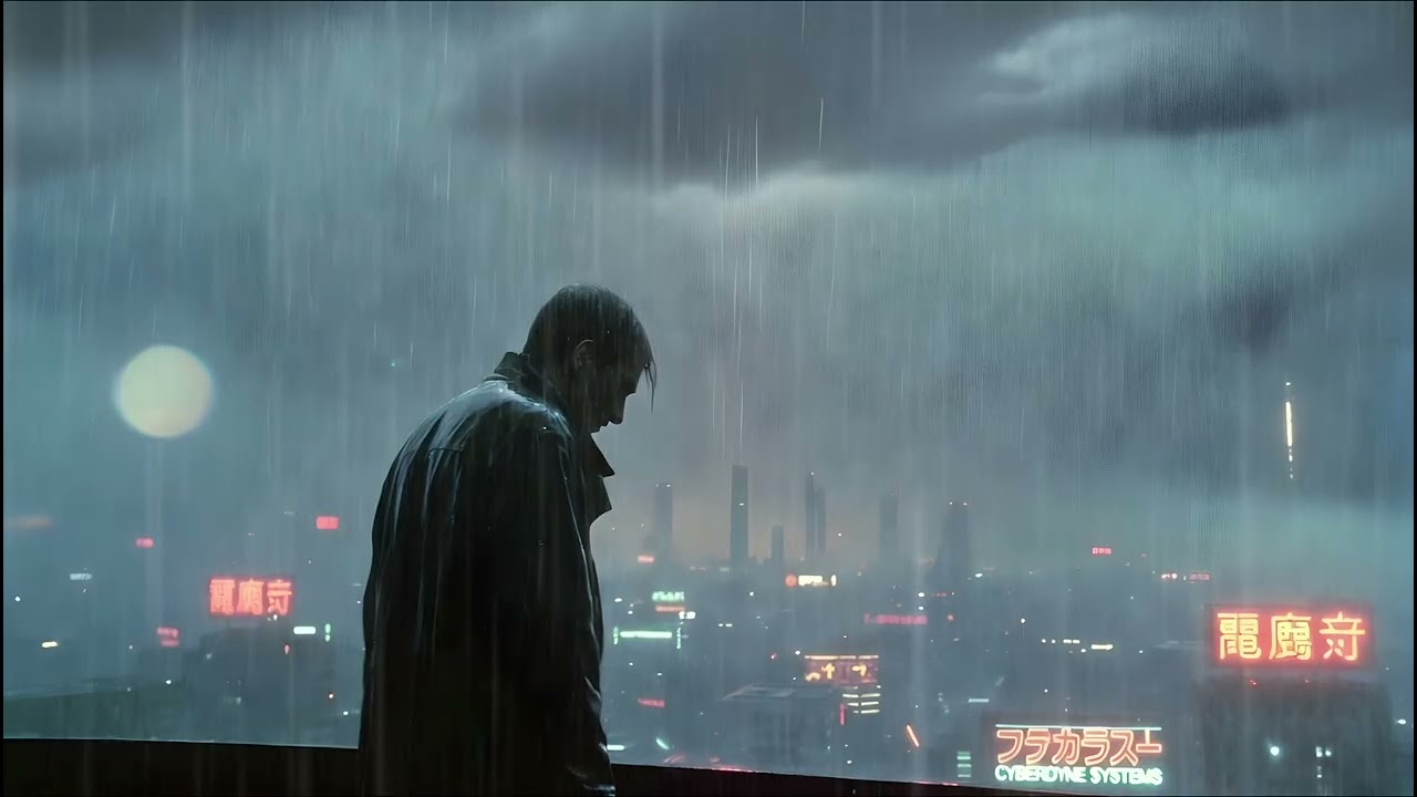Watching the Rain | Futuristic City Noir