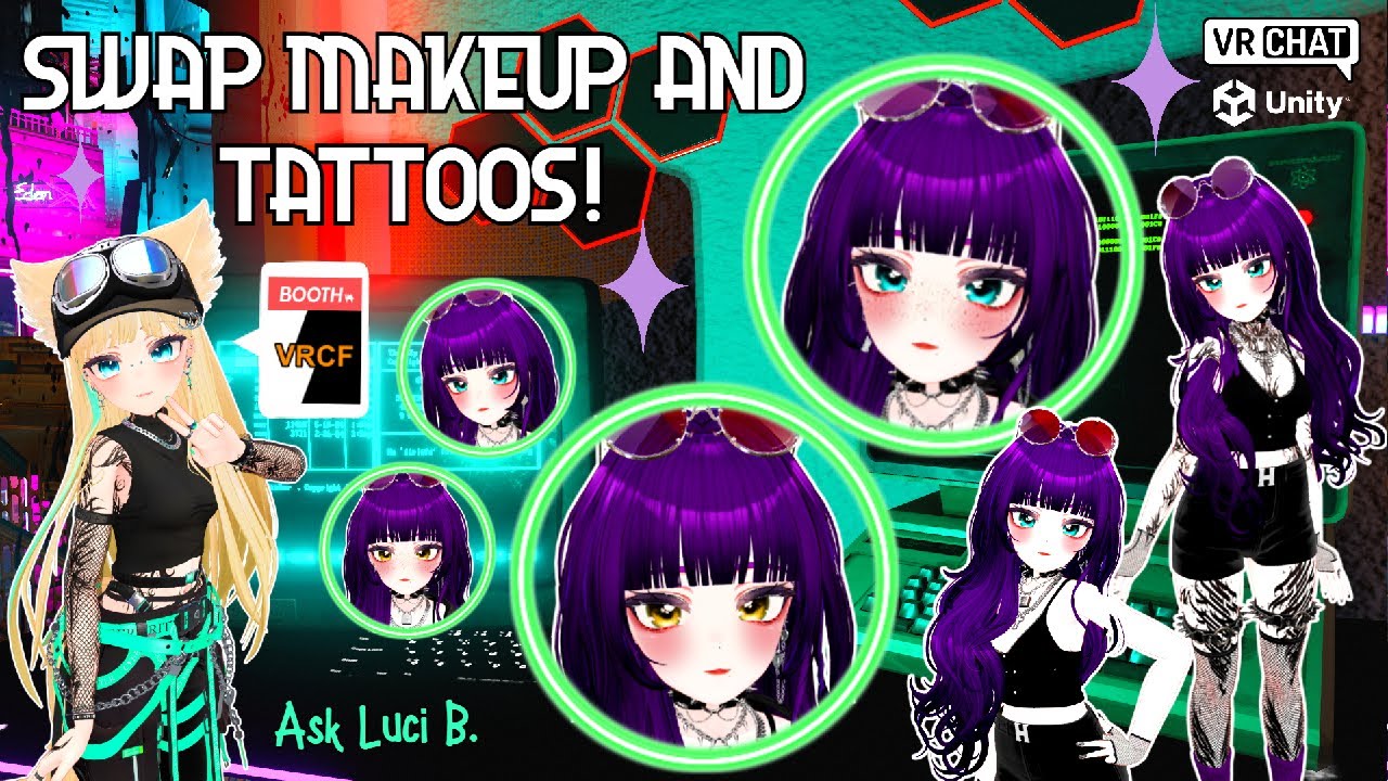 Swap Makeup, Eyes and Skin! Ask Luci B. - VRChat Booth Avatar Tutorial!