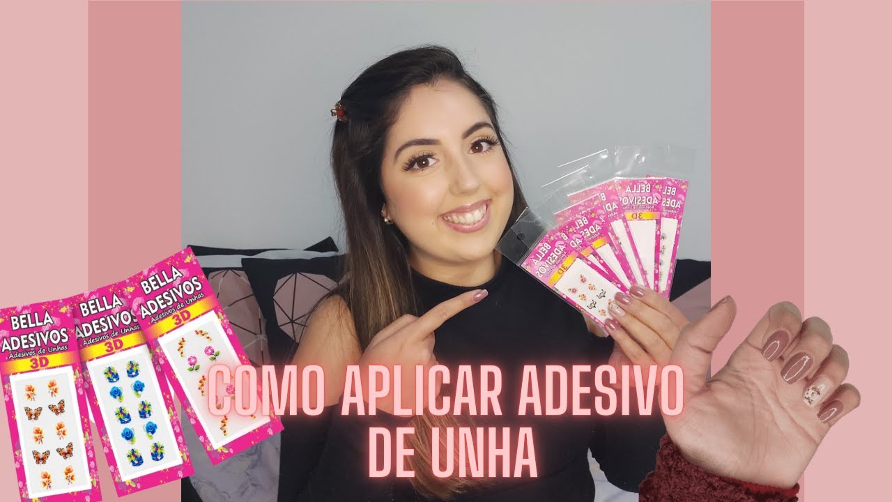 COMO APLICAR ADESIVOS DE UNHA *super fácil*