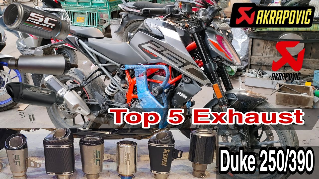 Top 5 Best Exhaust For KTM Duke | Best & Cheapest Exhaust Duke 250 Bs6🔥 #duke250 #duke390 #exhaust