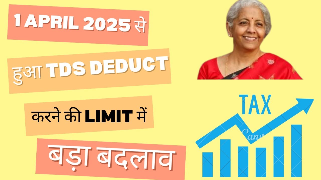 TDS changes from 1 April 2025, New TDS Rates, New TDS Sections, New TDS limits