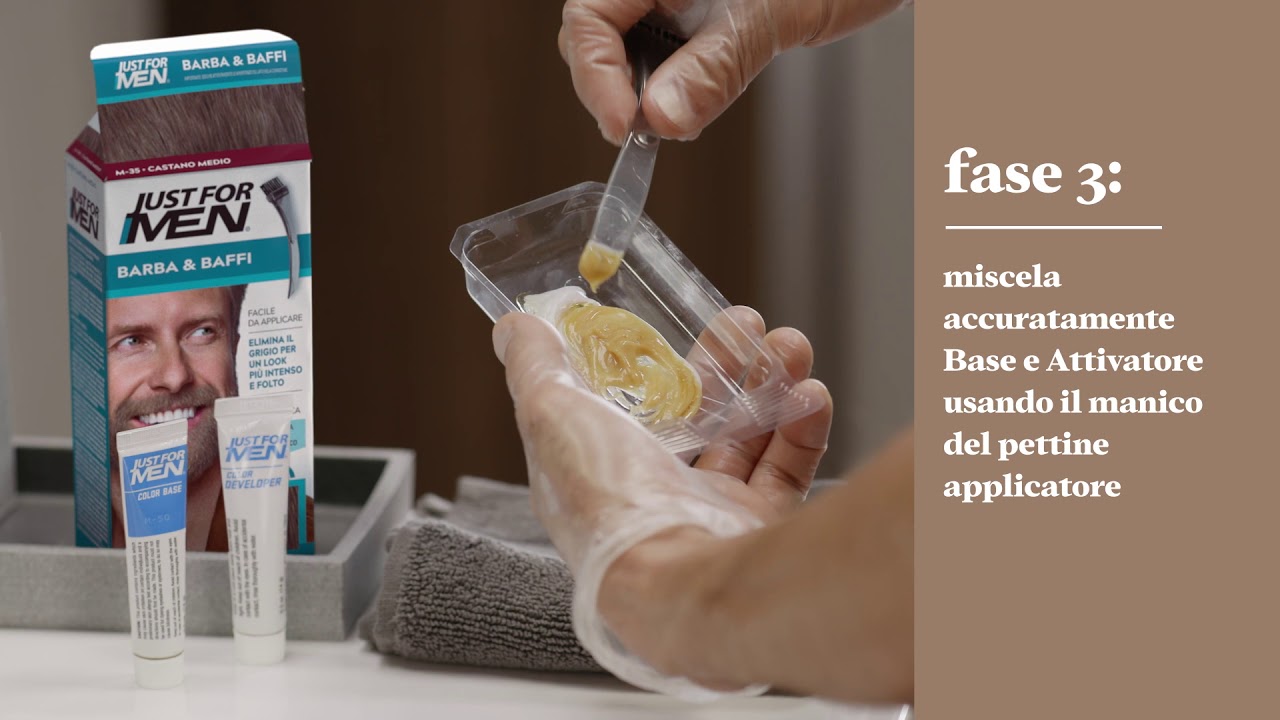 Come si applica Just for Men Barba&Baffi