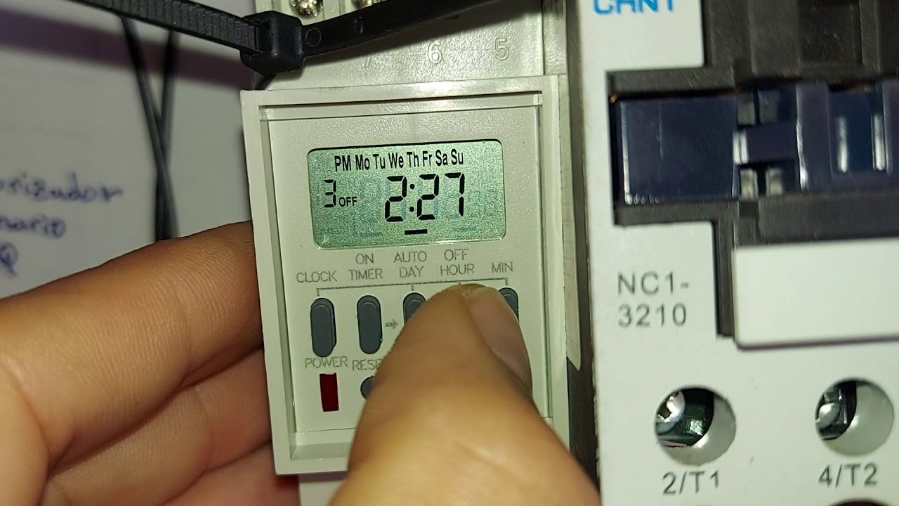 cableado y programacion temporizador semanario EBC