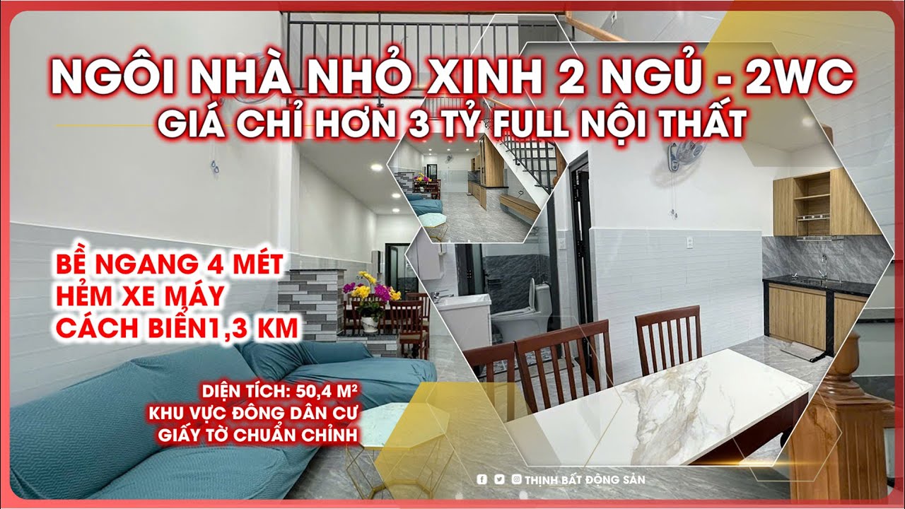 💥Rẻ quá ! Chỉ 3,1 tỷ có ngôi nhà nhỏ xinh 2 phòng đủ đầy đủ tiện nghi ra biển chỉ 5 phút