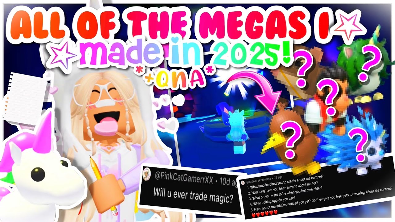 ВСЕ МЕГА-ИГРЫ, КОТОРЫЕ Я СОЗДАЛ В 2025 ГОДУ! (+Вопросы и ответы) ⭐️🌈 #adoptme #roblox