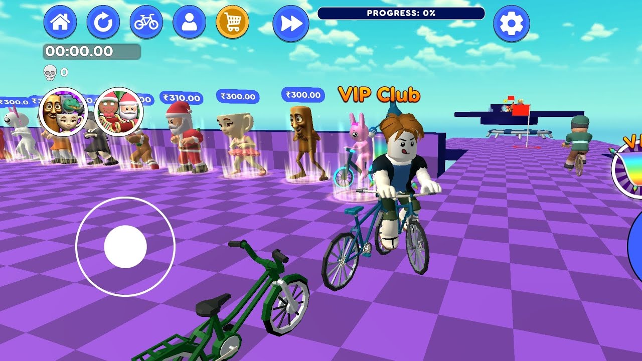 Obby On A Bike 🚴🤯 Challenge Accept For Bike Runners 👹👍 #obby #minecraft #funny #obbybike #runner 