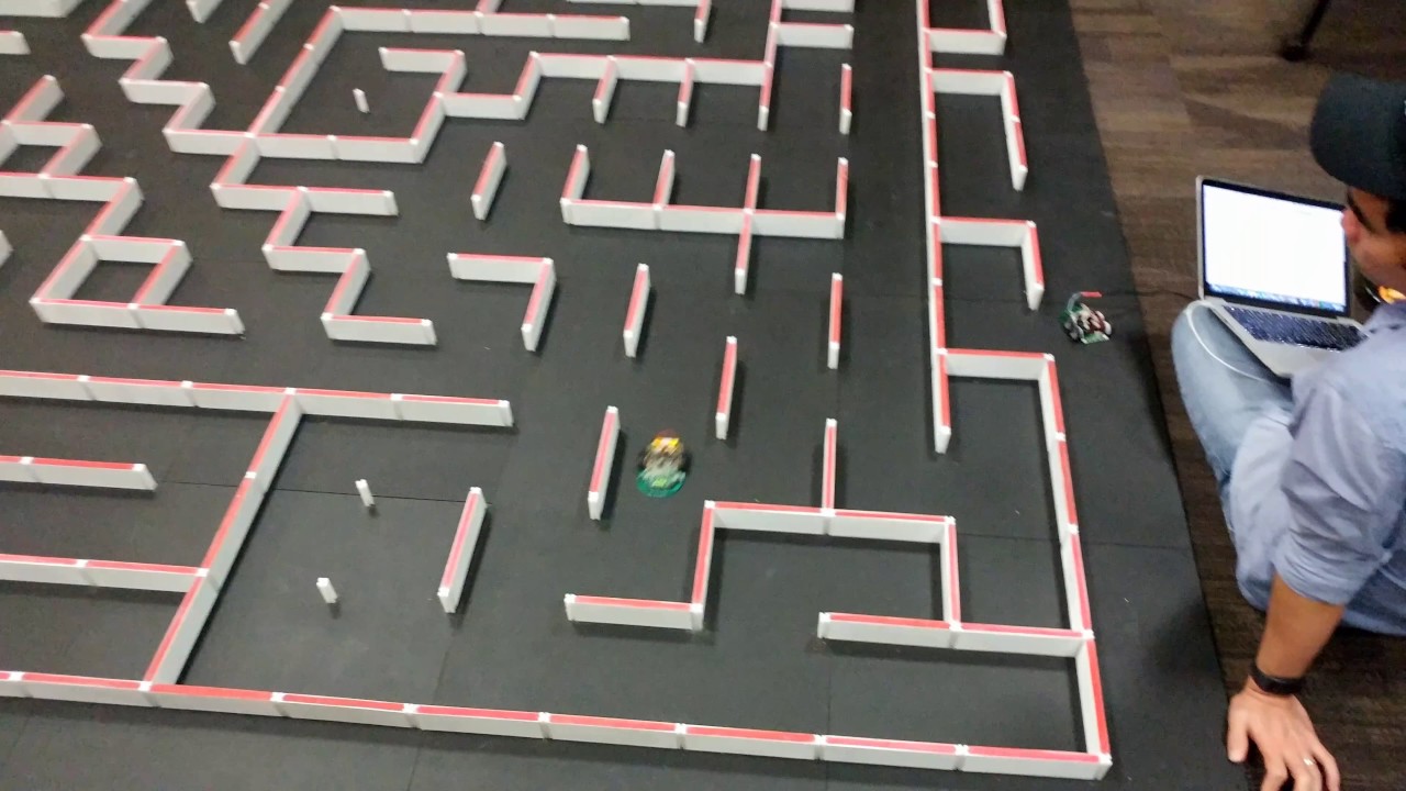 【4K】Practice Run  for Micromouse GreenGiant 5.19V at CAMM 2017 Micromouse Competition