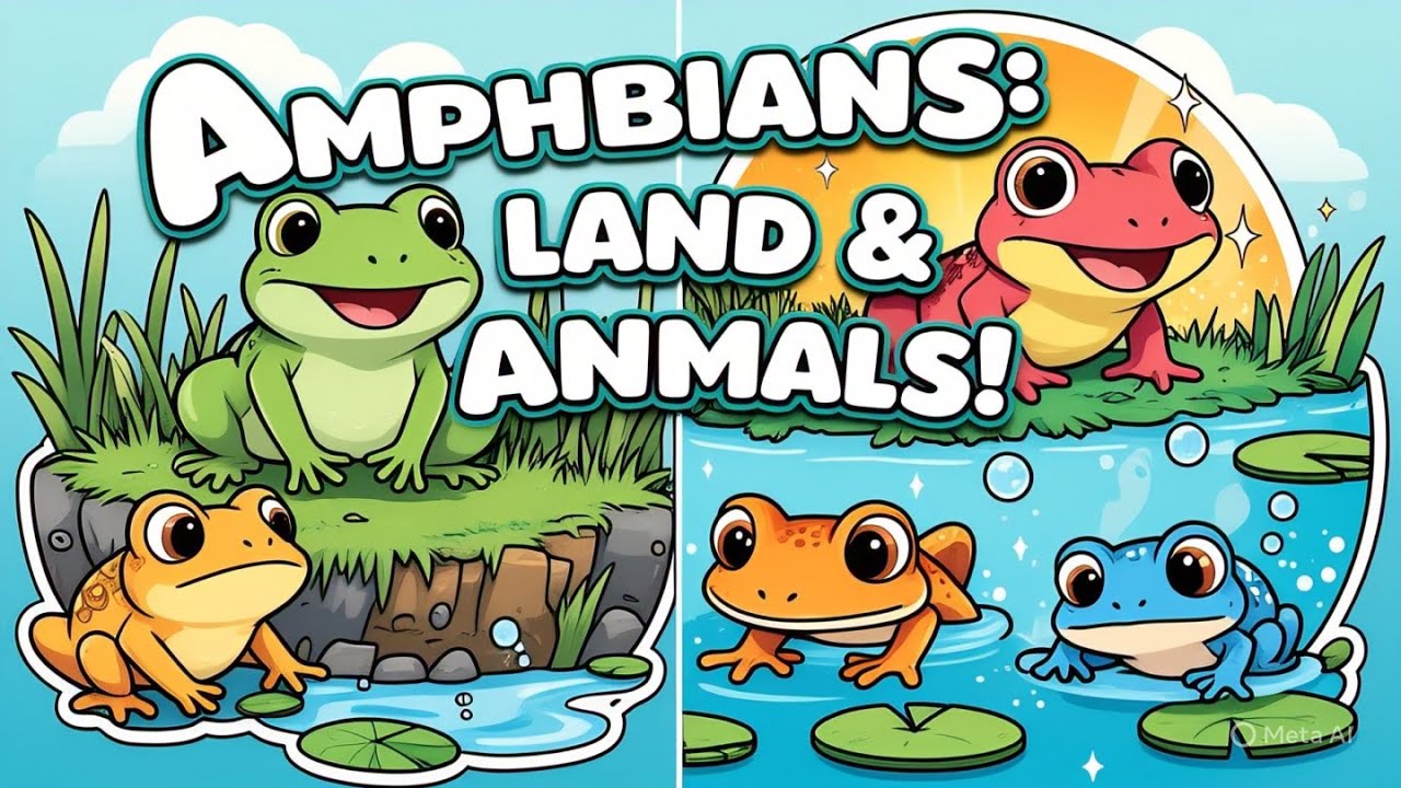 Amazing Amphibians! 🐸 Animals That Live on Land & Water #FunFacts #Amphibians