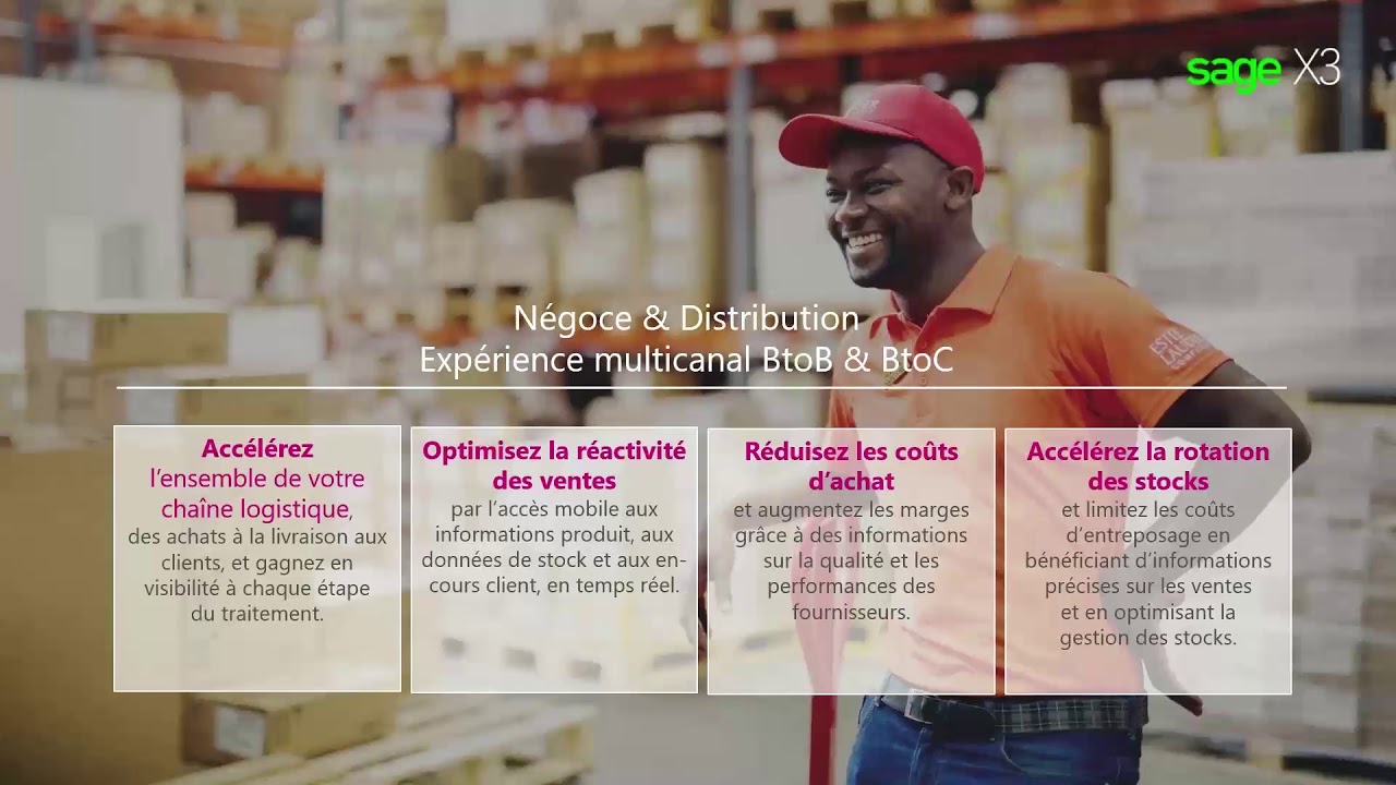 Conférence web Sage X3 Négoce et Distribution du 19.11.2020