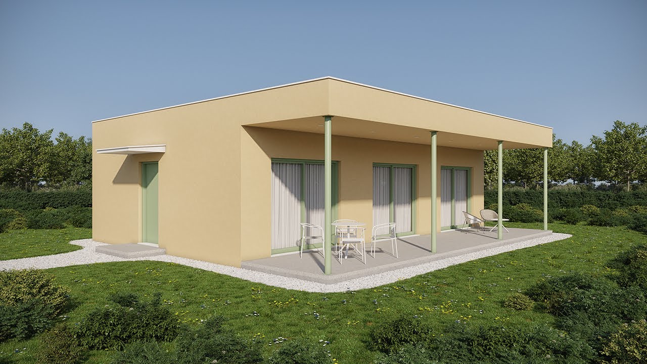House Plan 02 | Modern Small House 85 sqm | Floor Plan + Renders