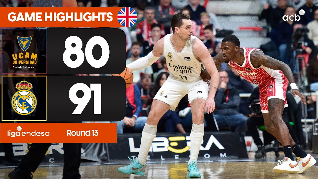 UCAM Murcia - Real Madrid (80-91) GAME HIGHLIGHTS | Liga Endesa 2025-26