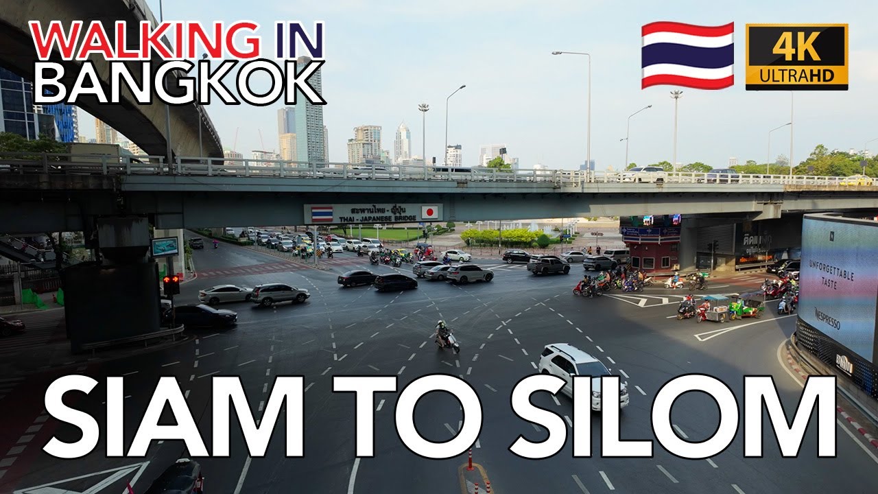 🇹🇭 Bangkok walking tour: Siam to Silom | 4K