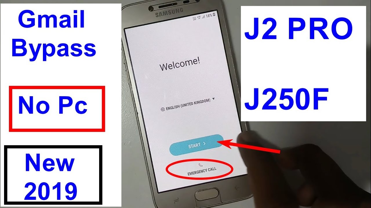 Samsung Galaxy J2 Pro SM J250F Gmail Bypass And Frp Reset New Trick