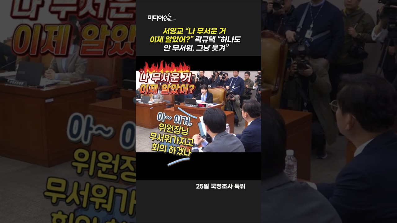 서영교 &ldquo;나 무서운 거 이제 알았어?&rdquo; 곽규택 &ldquo;하나도 안 무서워. 그냥 웃겨&rdquo; #국조특위