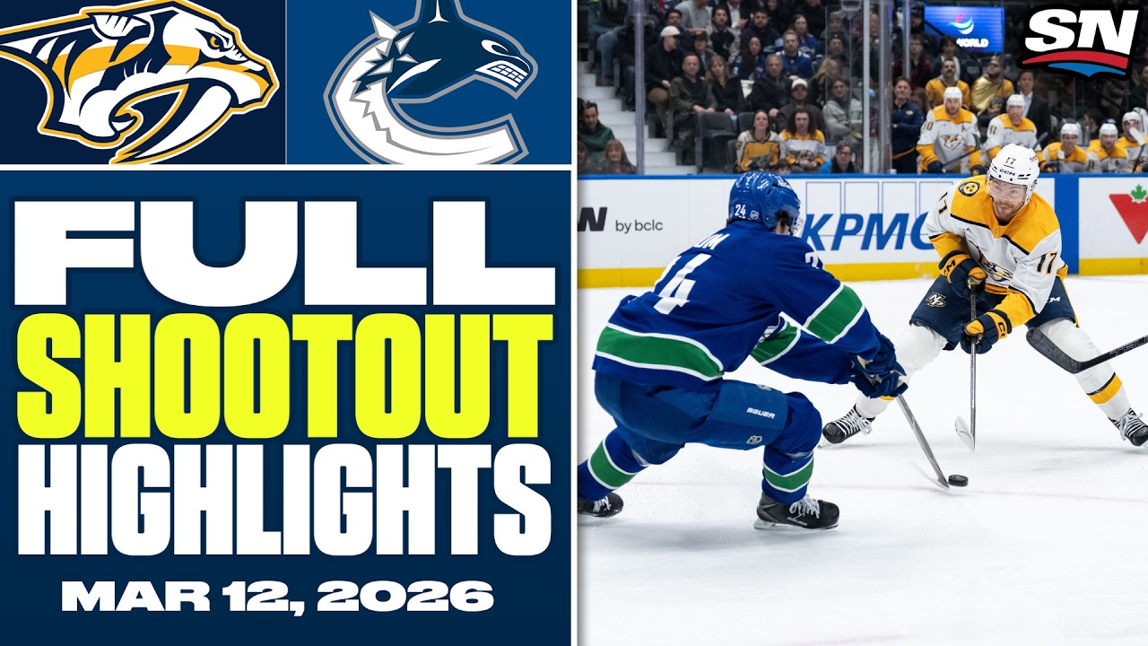 Nashville Predators at Vancouver Canucks | FULL Shootout Highlights - March 12, 2026