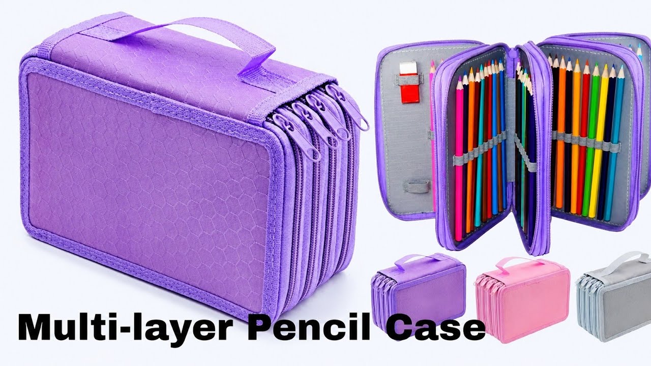 DIY : MULTI-LAYER ZIPPER PENCIL CASE (free pattern)