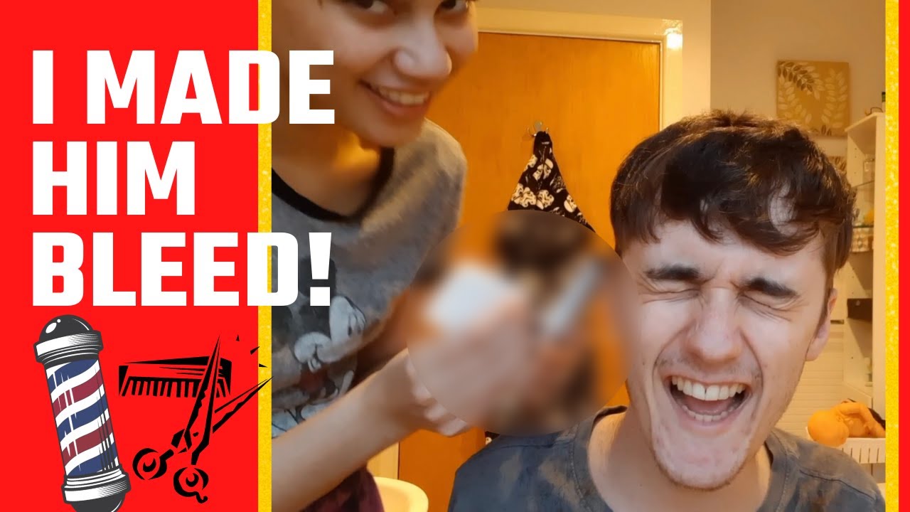 Cutting My Boyfriends Hair! | Saffron Noble