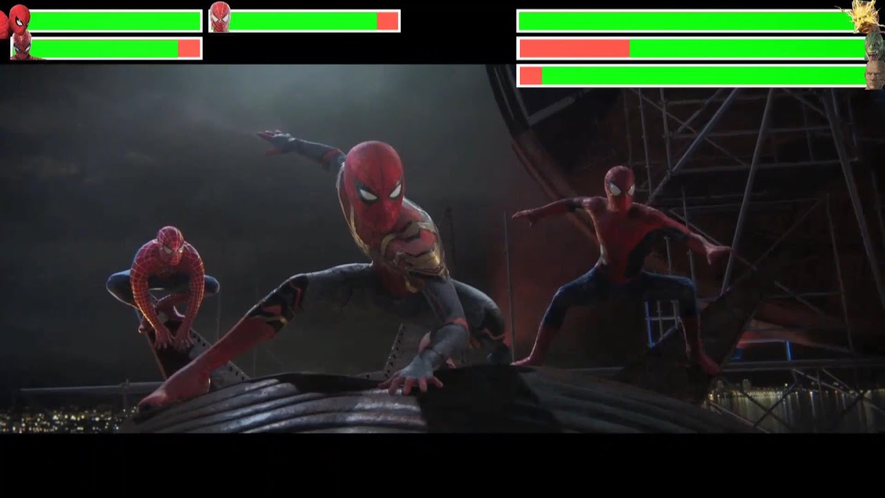 Spider-Man: No Way Home Final Battle with healthbars