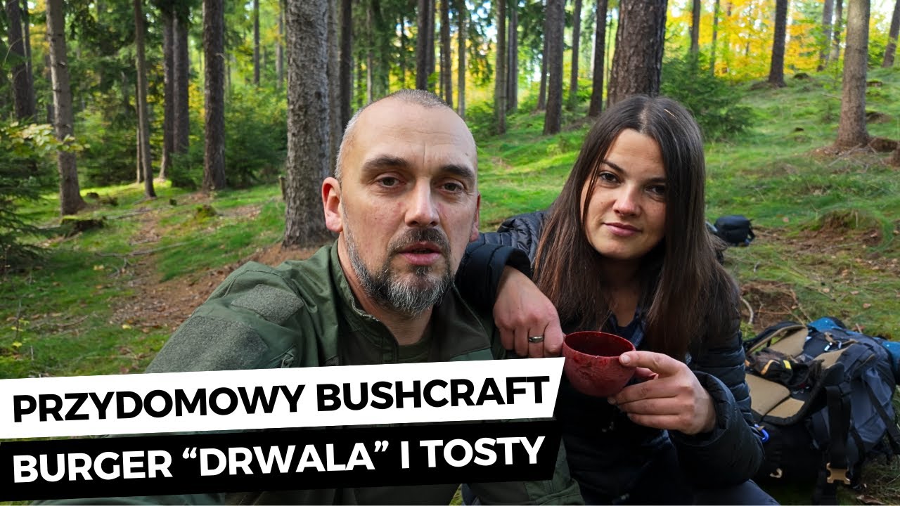 #67 Noc w hamaku, ognisko i HAMBURGER DRWALA.  Biwak z klimatem!