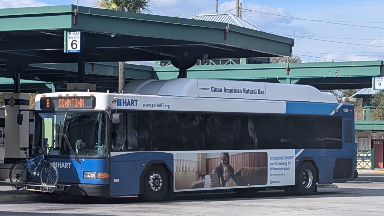 Hart bus #1504 on Route 6 arriving at UATC 2/2
