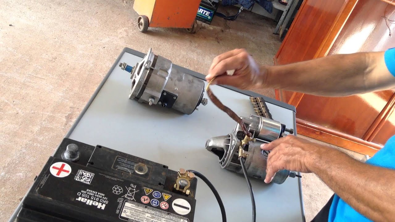 Como funciona a parte elétrica  automotiva 1/20 Bateria, motor de partida é alternador