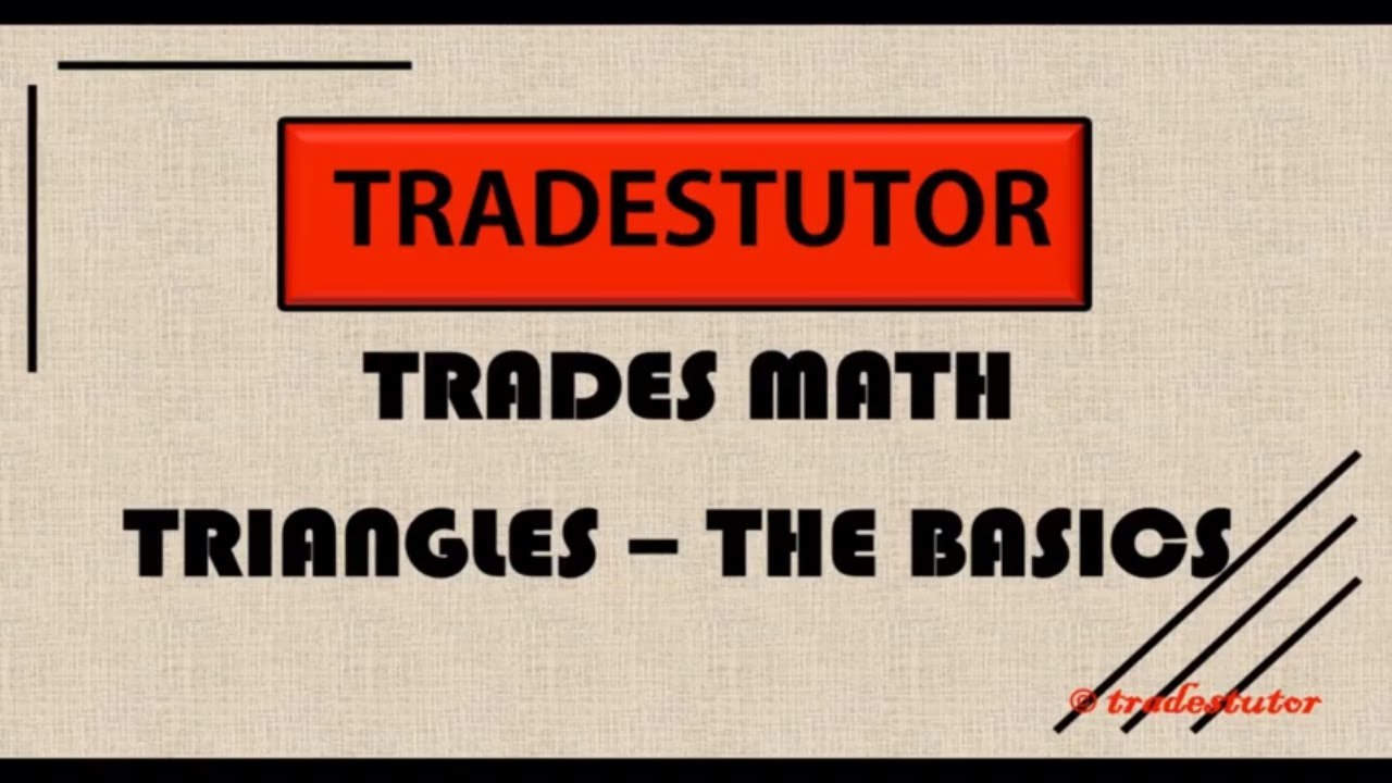 Right triangles: the basics