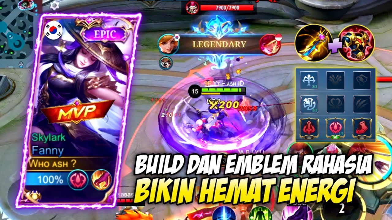 SECRET FANNY BUILD AND EMBLEM 2023 - MOBILE LEGENDS