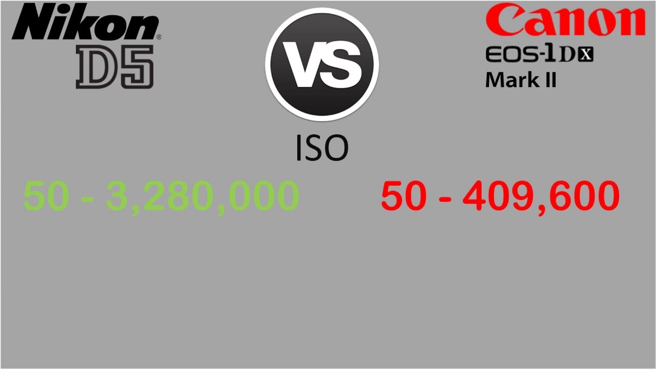 Canon 1DX Mark II vs Nikon D5 Comparison