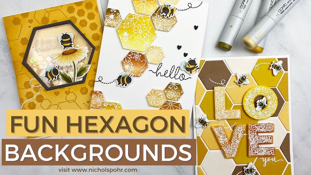 Fun Hexagon Backgrounds (Hero Arts My Monthly Hero)