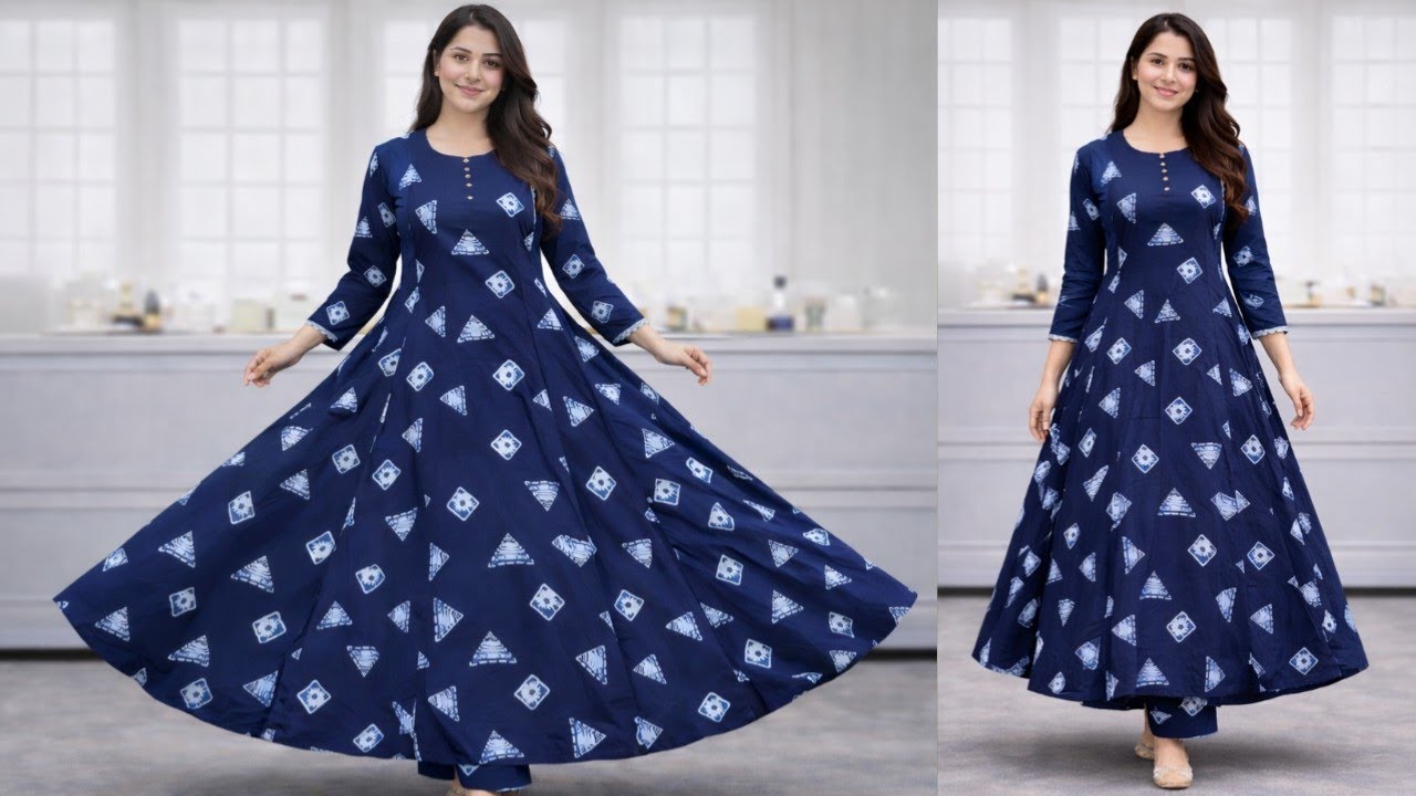 10 PANEL KURTI CUTTING AND STITCHING FOR BEGINNERS|| How to make panel kurti cutting and stitching 