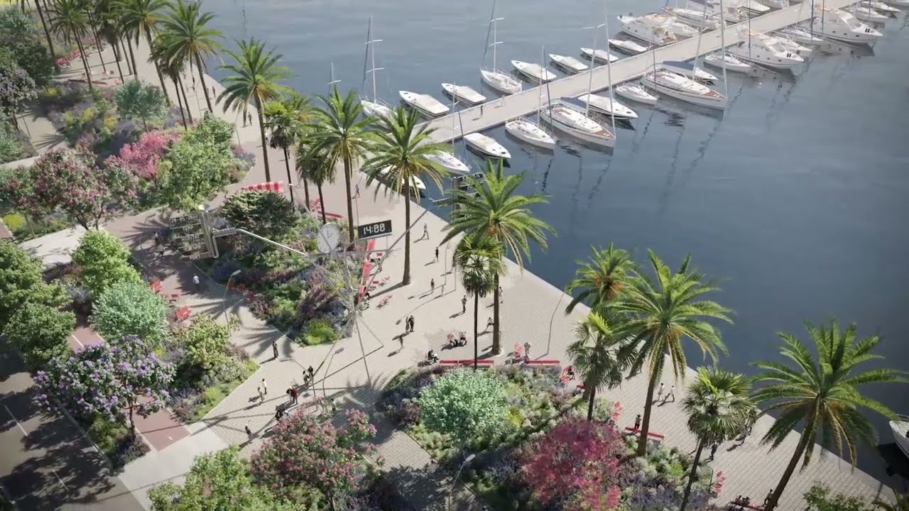 Remodelación paseo marítimo de Palma de Mallorca. Diseñado por Elías Torres y Martínez Lapeña.