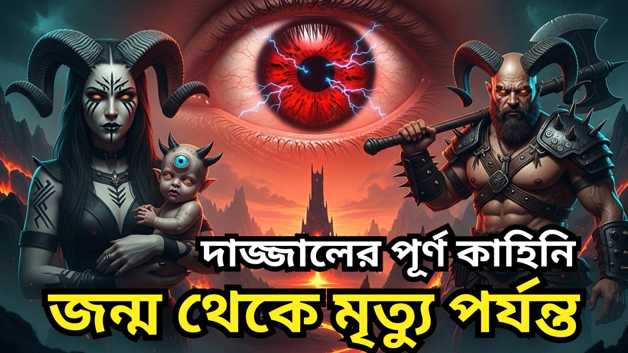 দাজ্জালের পূর্ণ কাহিনি: জন্ম থেকে মৃত্যু পর্যন্ত | Dajjal Full Story Bangla | Imam Mahdi & Isa (A)
