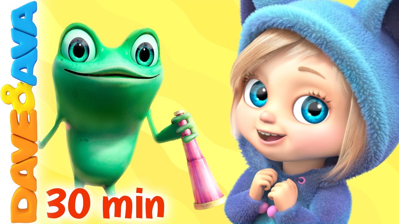 🌈 Five Little Speckled Frogs and More Nursery Rhymes and Kids Songs | Dave and Ava 🌈