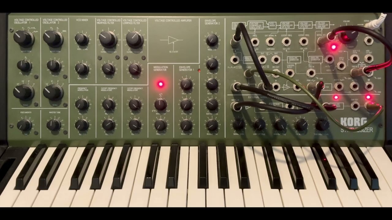 Korg MS-20 | Tweaking a Simple VCO-Less Self-Playing Patch